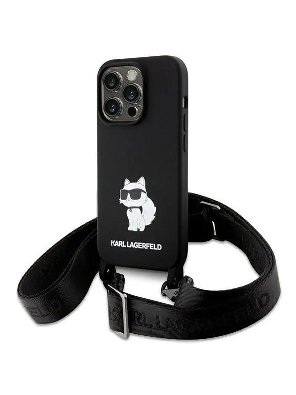 Karl Lagerfeld KLHCP15XSCBSCNK iPhone 15 Pro Max 6.7" hardcase black/black Crossbody Silicone Choupette