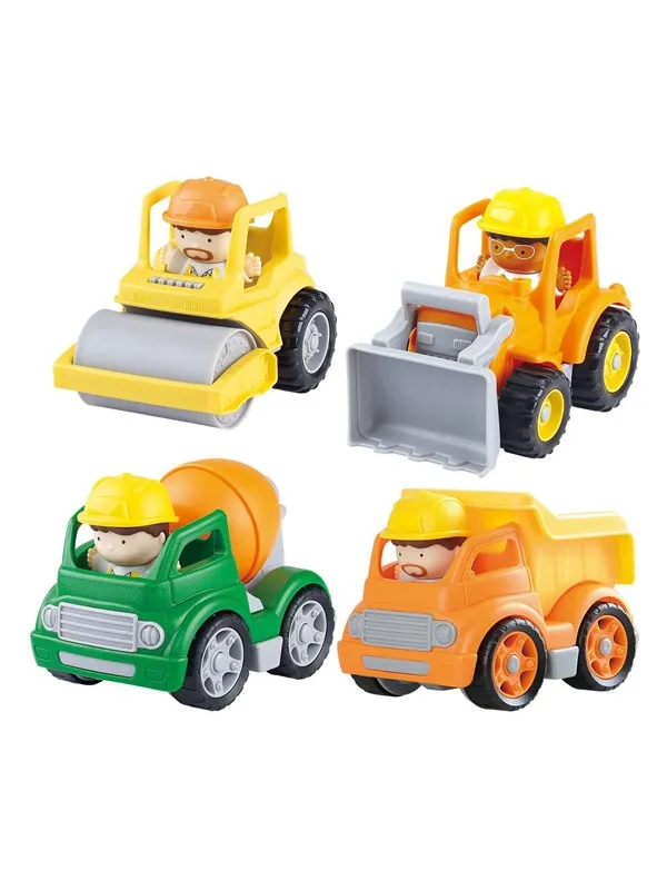 PLAY - Mini Construction Vehicles with Figures Playset 8pcs.