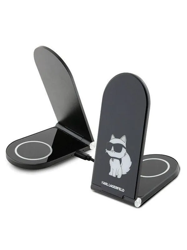 Karl Lagerfeld Choupette MagSafe induction charger 15W foldable 2in1 - black