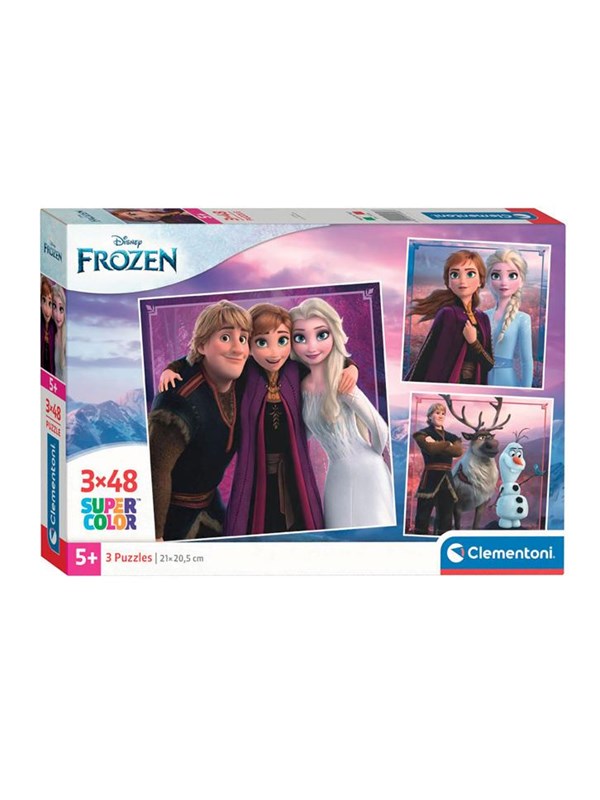 Clementoni Jigsaw Puzzle Super Color Square Disney Frozen 3x48pcs. Gulv