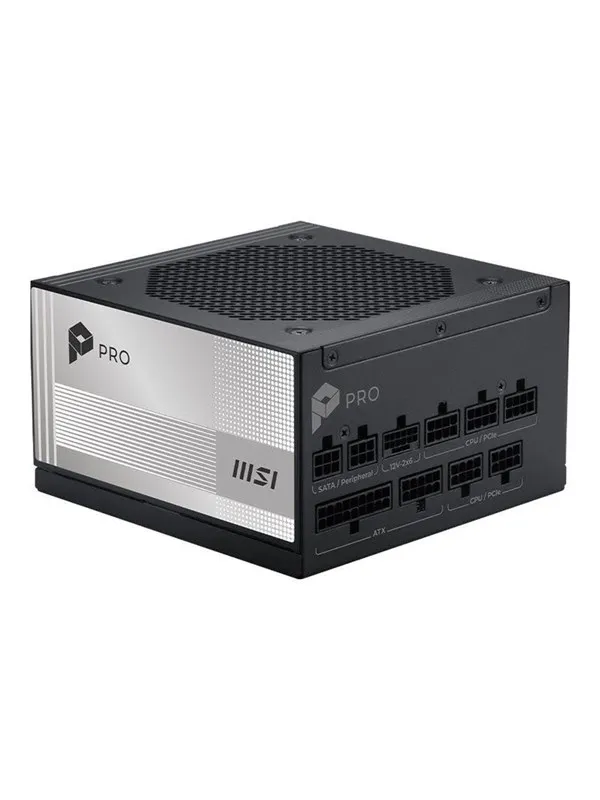 MSI PRO A850PL PCIE5 - power supply - 850 watt Strømforsyning (PSU) - 850 Watt - 120 mm - ATX - 80 Plus Platinum sertifisert