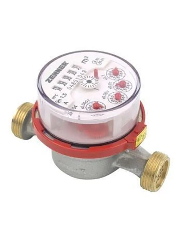 Zenner ETWD-N varmtvannsmåler 90 °C - 3/4x1/2" - 2,5 m3 - klasse B
