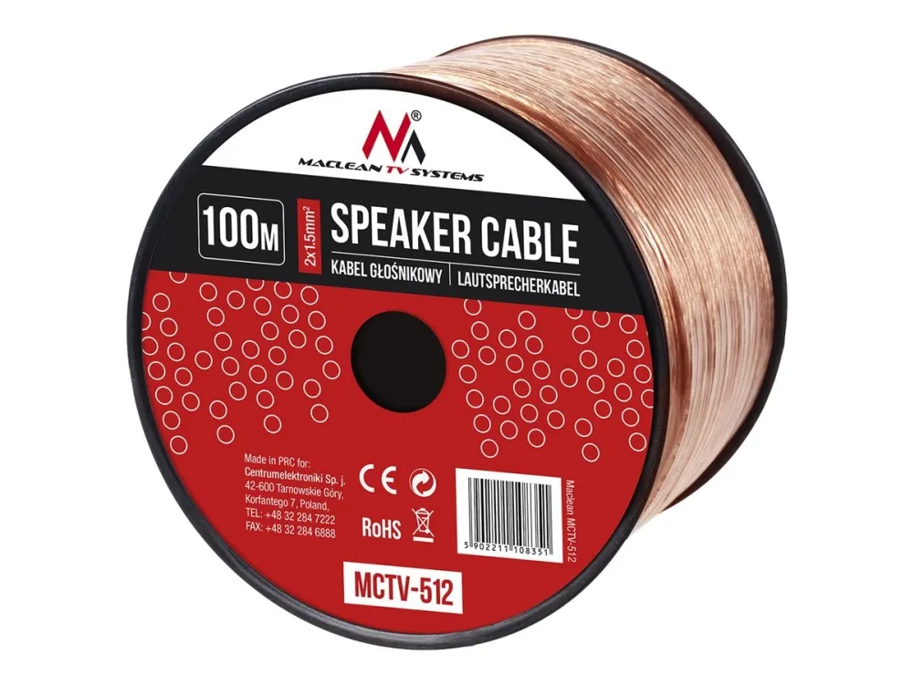 Maclean MCTV-512 - bulk speaker cable - 100 m