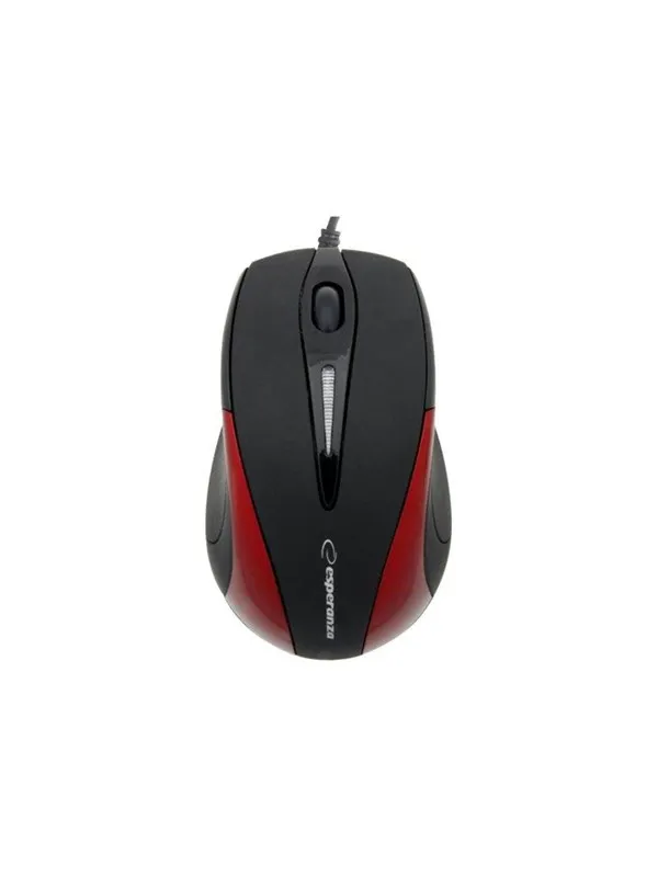 Esperanza EM102R - mouse - USB - red - Mus - Optisk - 3 knapper - Rød