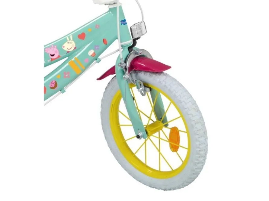 Børnecykel 14" Peppa Pig grøn 1498 TOIMSA