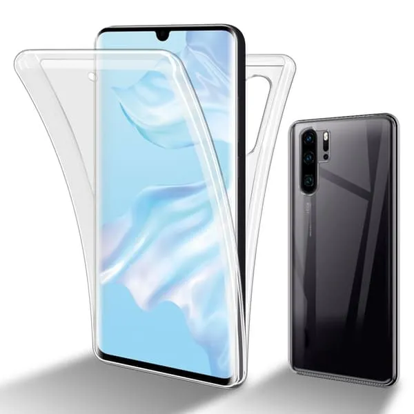 Deksel til Huawei P30 PRO 360° helkroppsbeskyttelse Silikondeksel foran og bak, allroundbeskyttelse med skjermbeskyttelse