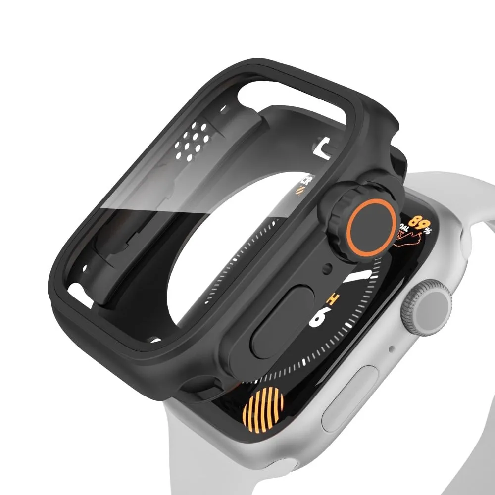 Vanntett heldeksel for Apple Watch Series 9/8/7 45 mm - Svart