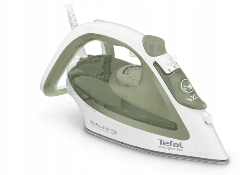 Tefal Easygliss Eco FV5781, Tørr & dampstrykejern, Durilium Airglide-såle, 2 m, 260 g/min, Hvit, Grønn, 50 g/min