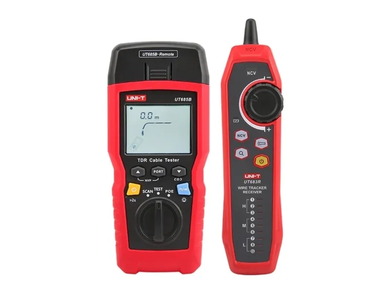 Universell nettverkskabeltester, RJ45, RJ11, coax, 500m, POE 802.3AF, 802.3 AT, 802.3BT, Ethernet-porttesting; ENHET