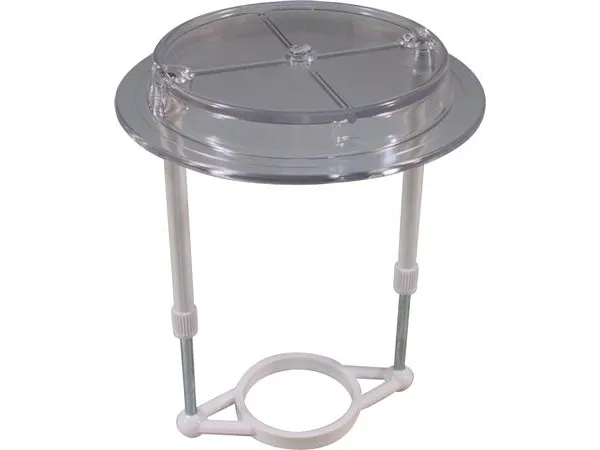 Skærmstativ, hvid plast, Ø40mm, forskydelig 14 - 21 cm