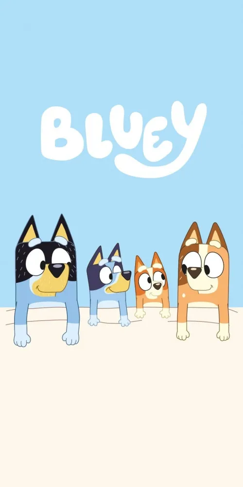 Bluey badehåndkle for søvn, strandhåndkle 70x140 cm