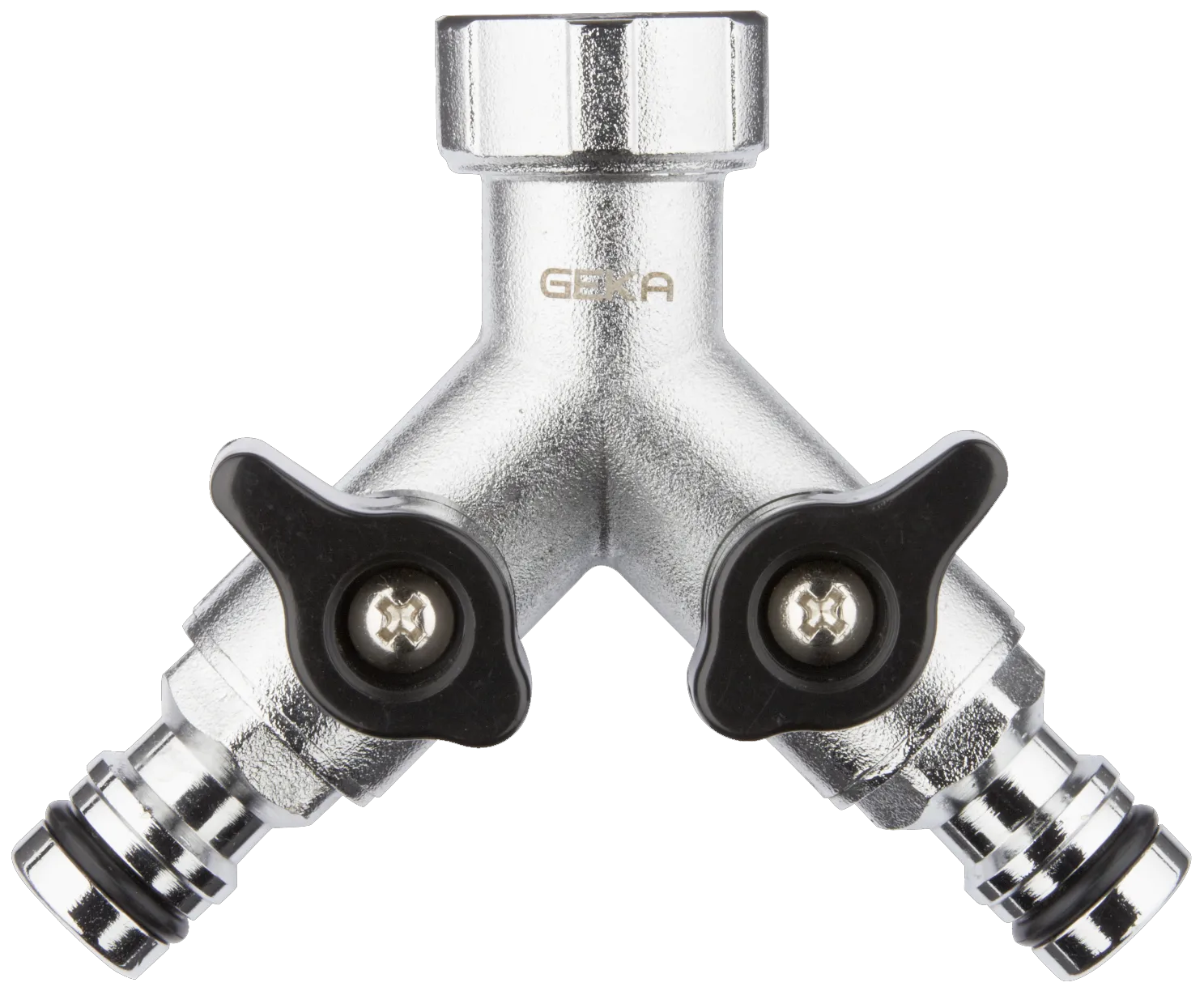 Geka Plus Y-stykke m/afsp. 3/4" muffe/2×nippel