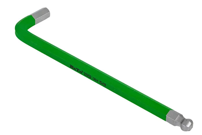 BATO Stiftnøgle farvet grøn lang med kugle 5/8' x 320mm.
