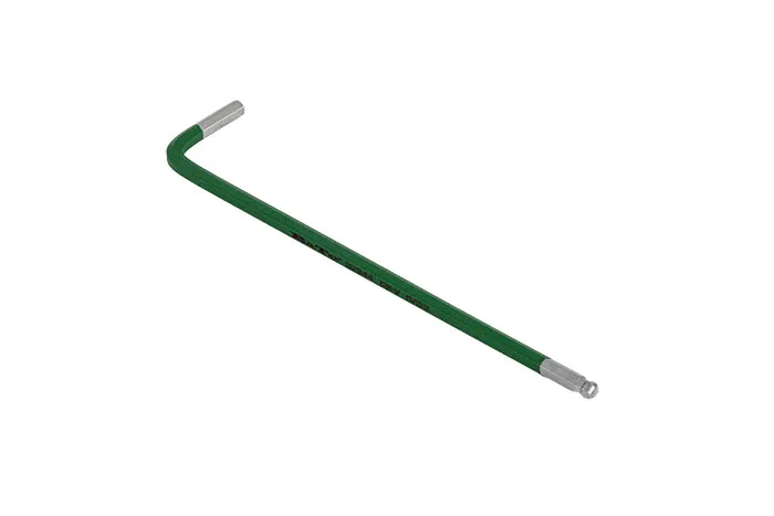 BATO Stiftnøgle farvet grøn lang med kugle 5/32' x 140mm.
