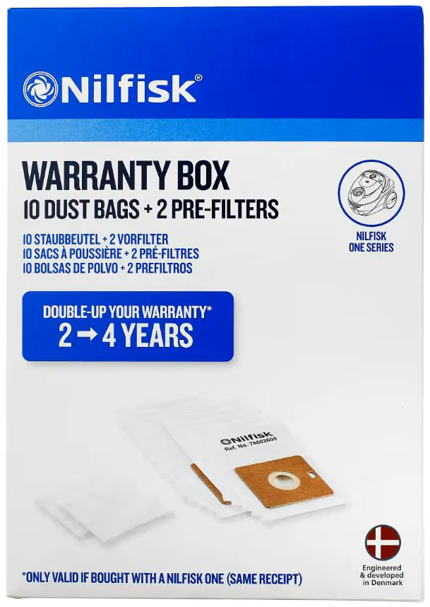 Nilfisk One garantiboks + støvsugerposer 42000600