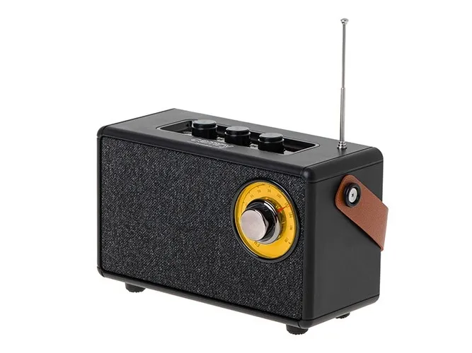 FM-radio med Bluetooth og TWS-funksjon - svart