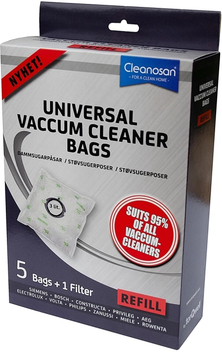 Cleanosan Refill støvsugerposer 5-pakning