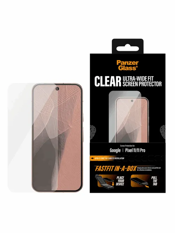 PanzerGlass Google Pixel 11/11 Pro w. Fastfit in-a-box