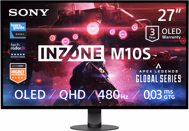 Sony Inzone M10S 27" QHD/OLED/480Hz/0,03ms/HAS gamingskjerm