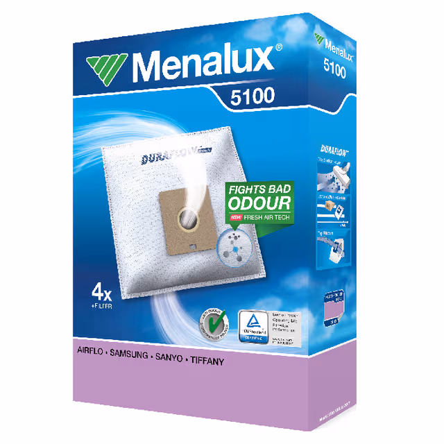 Menalux støvsugerposer 5100 til Airflo/LG/Samsung/Nilfisk m.m.