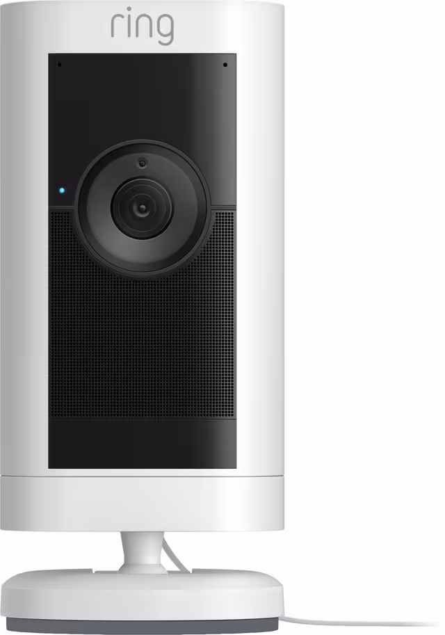 Ring Stick Up Cam Pro overvåkningskamera (hvit/plug-in)