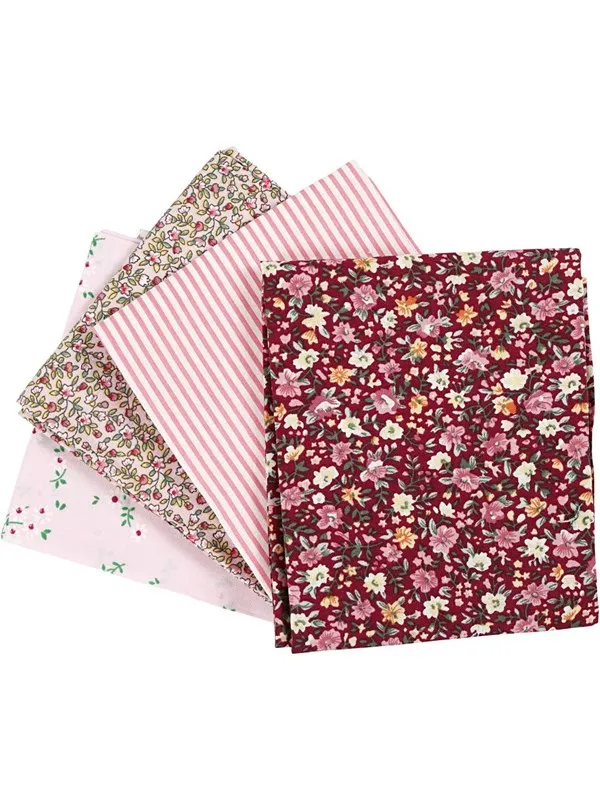 Creativ Company Patchwork Fabric Pink 45x55cm 4pcs.