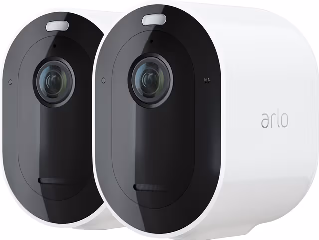 Arlo Pro 4 trådløst 2K QHD kamera 2-pakning (hvit)