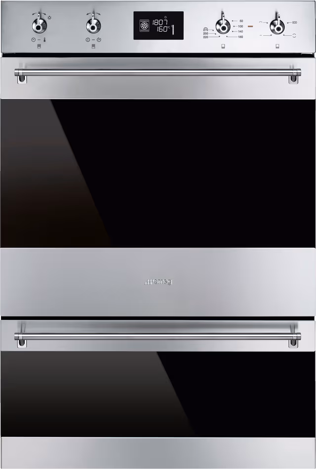 Smeg Classic Innbyggingsovn med kompaktovn DOSP6390X (rustfritt)