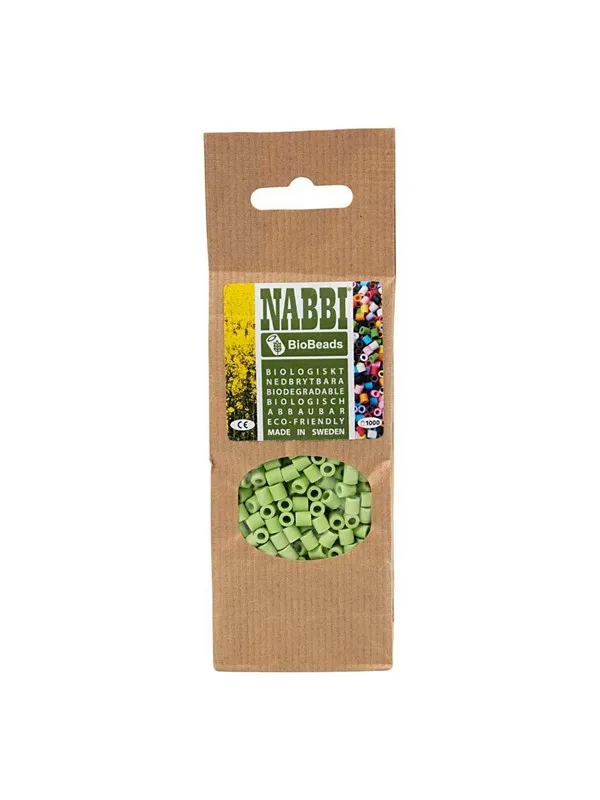 Creativ Company NABBI BioBeads 5x5mm Pastel Green - 1000pcs.
