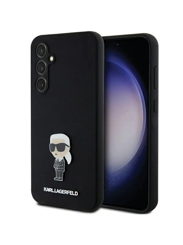 Karl Lagerfeld Silicone Ikonik Metal Pin case for Samsung Galaxy S23 FE - black