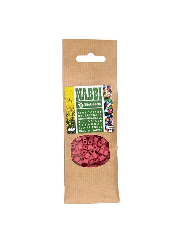 Creativ Company NABBI BioBeads 5x5mm Red - 1000 pcs.