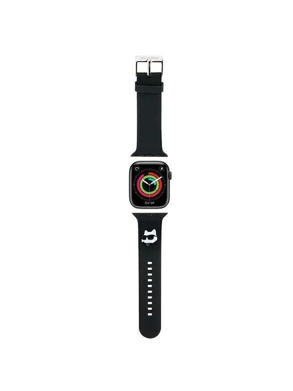 Karl Lagerfeld 3D Rubber Choupette Head Strap for Apple Watch 42/44/45/49mm - Black