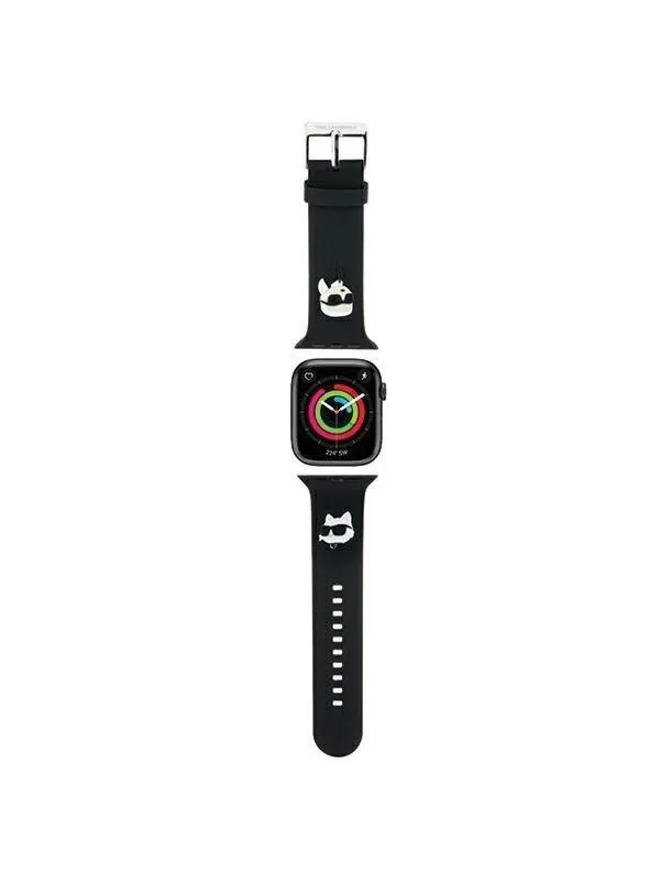 Karl Lagerfeld 3D Rubber Karl&Choupette Heads strap for Apple Watch 38/40/41mm - black