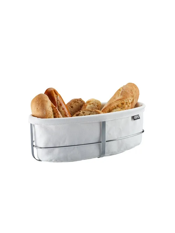 GEFU Brødkurv hvit oval BRUNCH