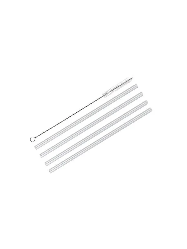 Cilio Sugerør VETRO 4 stk. L23cm m/rensebørste, rett