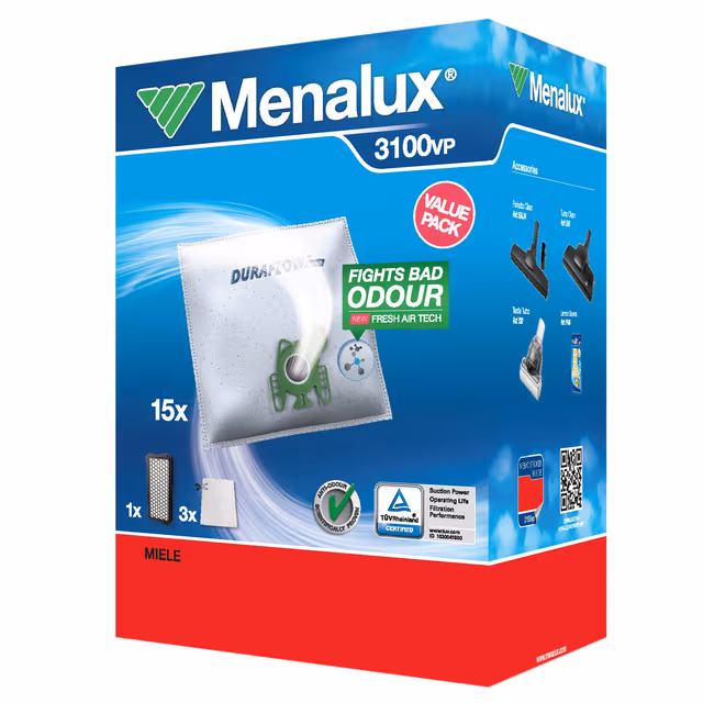 Menalux støvsugerposer 3100 - verdipakke til Miele S4/S6-serien