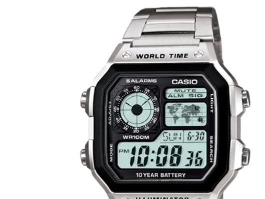 Casio AE-1200WHD-1AVEF, Vanntett, Elektronisk