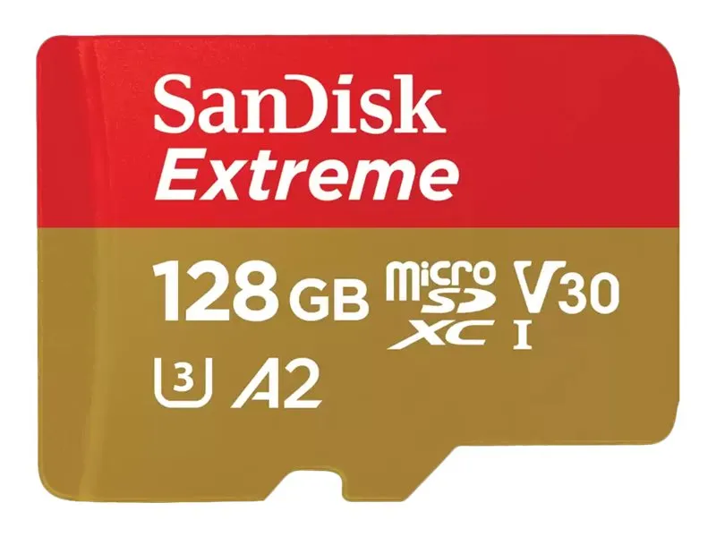 SanDisk MicroSDXC Extreme 128GB 190MB/s A2 C10 V30 UHS-I U3