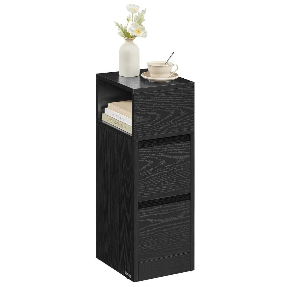 Nattbord, 30x25x65 cm, Svart