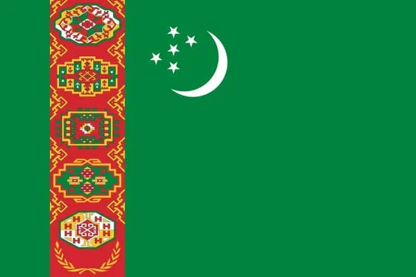 Turkmenistan flagg