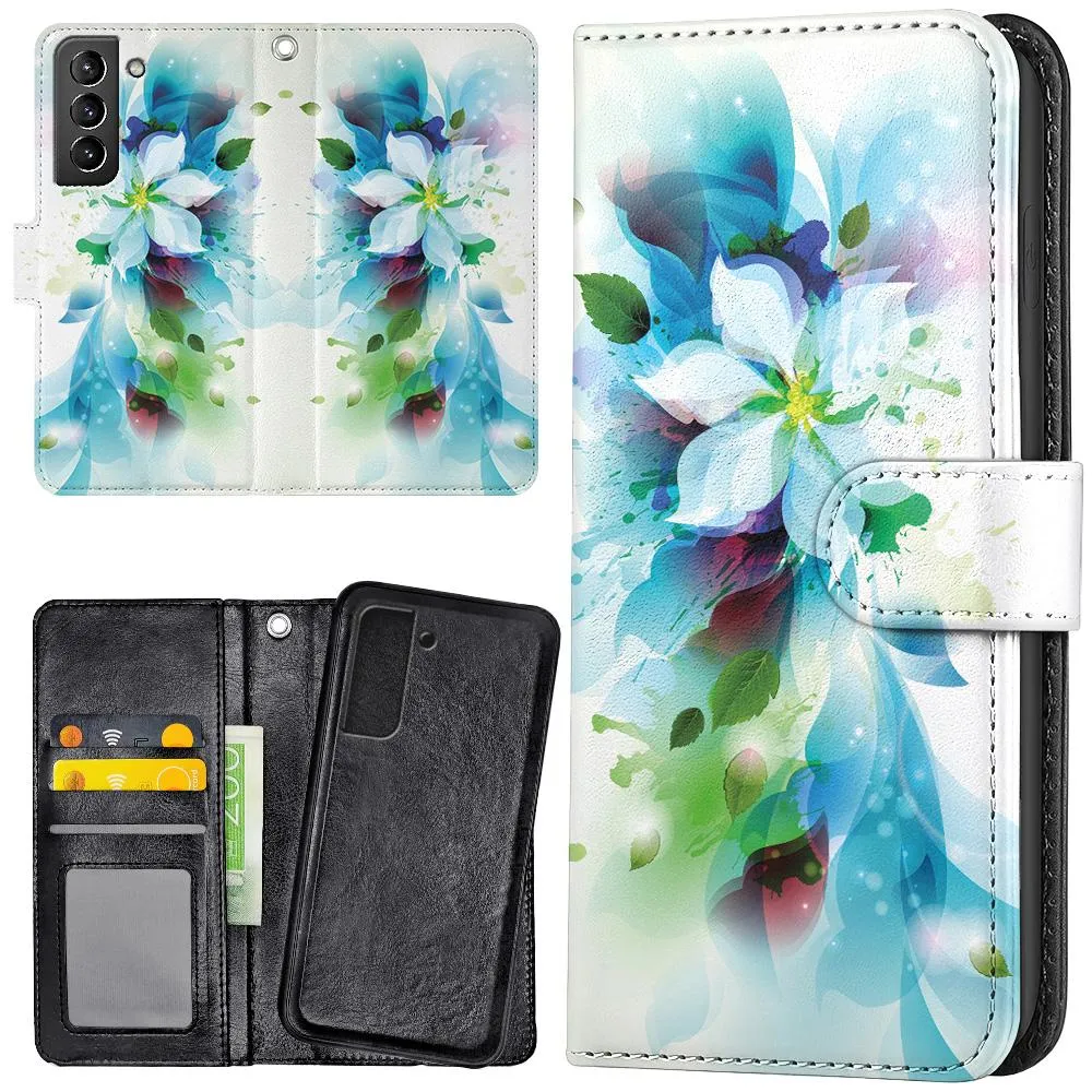 Samsung Galaxy S21 FE 5G - Lommebok Deksel Blomst