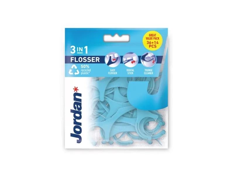 JORDAN FLOSSER tanntråd 3-i-1