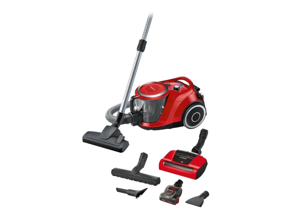Bosch BGS41PET1 - Støvsuger - kanister - uten pose - rød