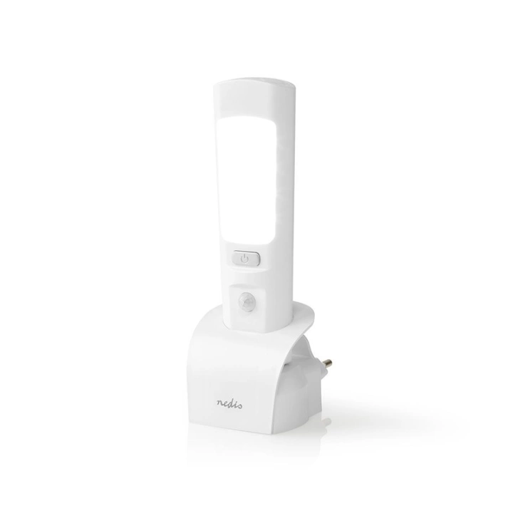 Nedis Orientering LED lys og lommelykt | Batteri drevet / Nettstrøm drevet | 220 - 240 V AC 50 Hz | 1.30 W | Oppladningsbar | Nominell lysfluks: 37 lm