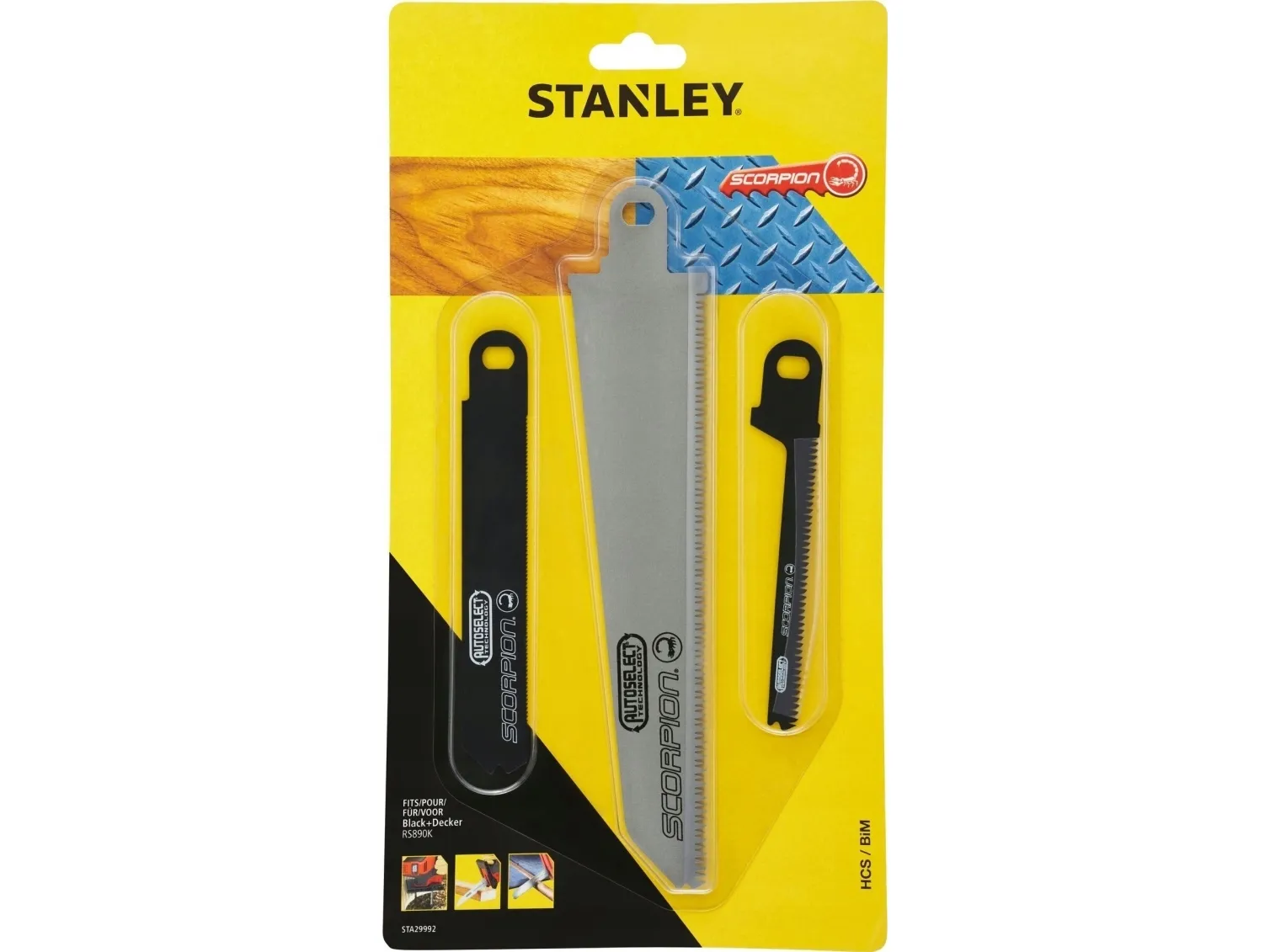 Stanley Sagblader Scorpion HCS/BiM dr/stål 3 stk, C