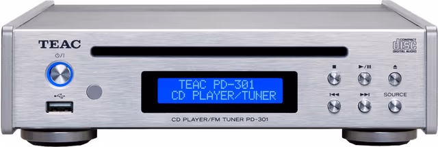 Teac PD-301DAB-X CD-spiller og FM/DAB-tuner (sølv)