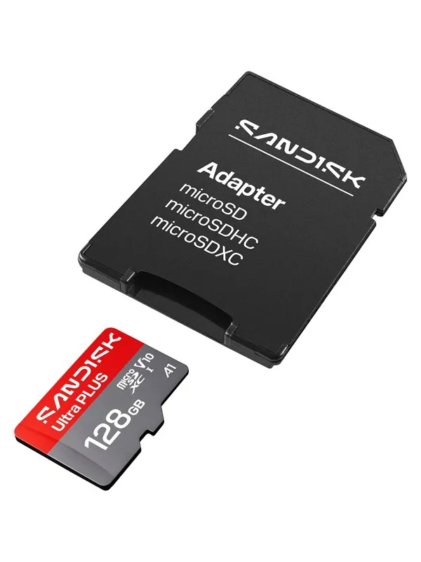 SanDisk Ultra PLUS microSD-kort (128 GB)