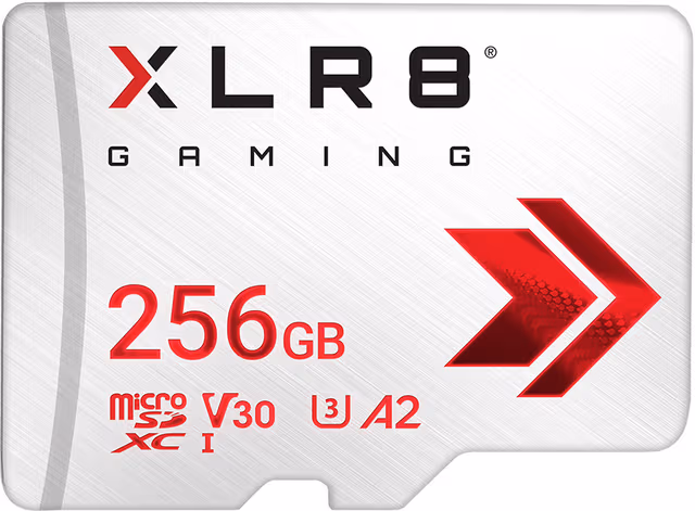 PNY XLR8 Gaming Class 10 U3 V30 microSDXC Flash Memory Card - 256GB