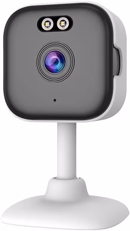 NÖRDIC 2K overvåkingskamera, WiFi-kompatibel innendørs med 32GB SD-kort, 5GHz & 2,4GHz støtte for AI Starlight Color Night Vision, AI person- og bevegelsesdeteksjon