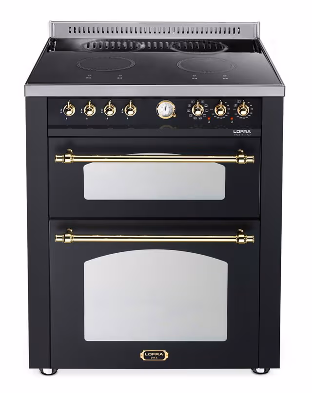 Lofra Komfyr - Dolce Vita 70 cm (2 ovner) (Svart/Messing) Induksjon